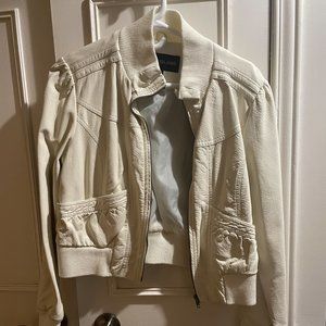 River Island White Leather Jacket